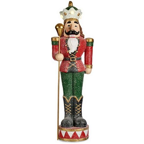  Ukrasna figura Drobilica za Orahe Crvena LED Svjetlo Polirezin 20 x 86 x 28 cm Slike