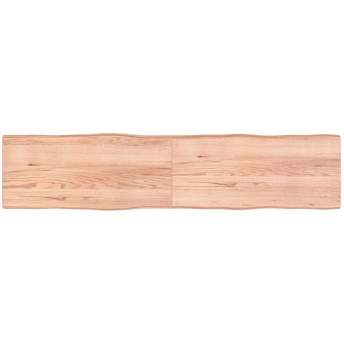 vidaXL Stolna ploča svjetlosmeđa 220x50x(2-4) cm obrađena hrastovina Cijene