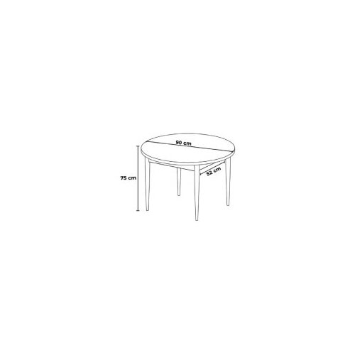 Hanah home Trpezarijski sto Tor, 90x75x90 cm, Smeđa Slike
