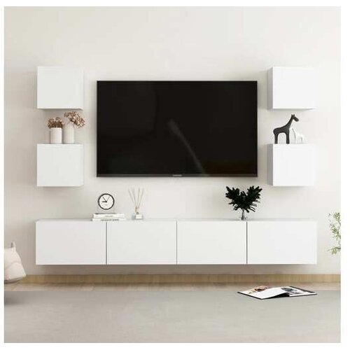  6-dijelni set TV ormarića bijeli od iverice Cijene