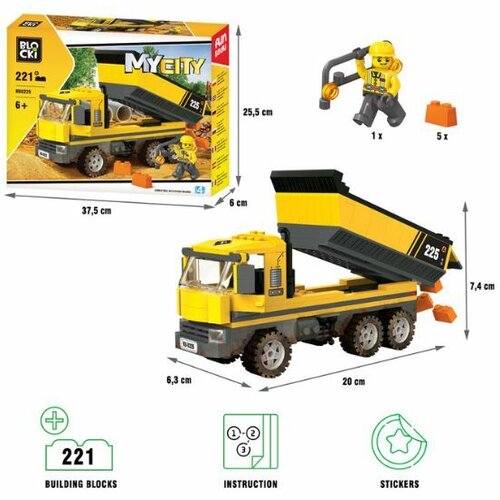  kocke blocki kamion kiper 221 delova Cene