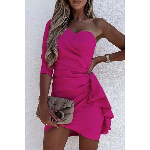 Fenzy Elegantna Mini Haljina S Volanima Ricaletta, Fuksija Cijene