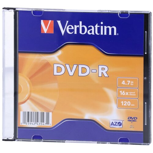  DVD-R, 4.7GB, 16X, sa slim kutija, Verbatim Cene