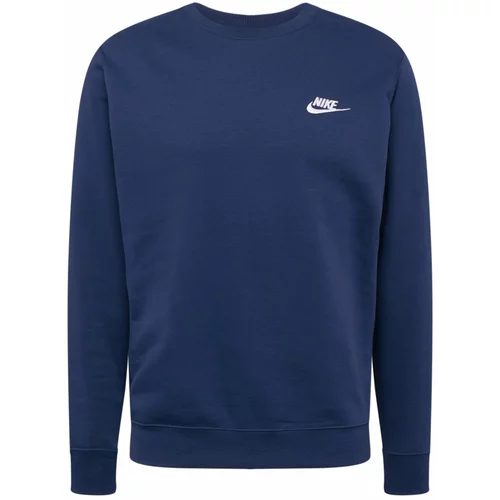 Nike Sportswear Sweater majica 'Club Fleece' morsko plava / bijela