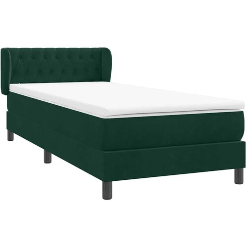 Box Spring krevet s madracem tamnozeleni 80x220 cm bar&amp;scaron;un Slike