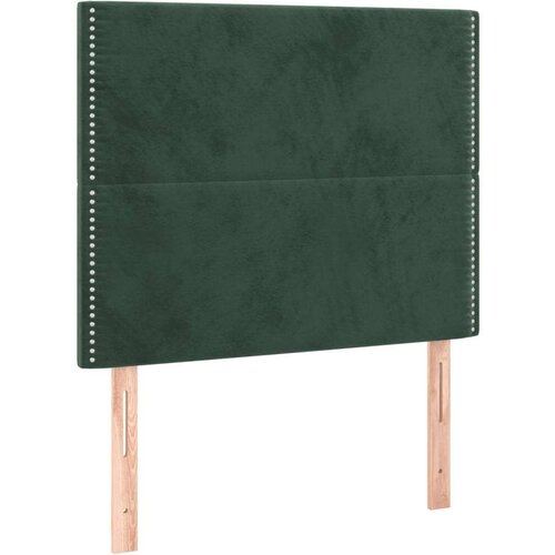 vidaXL Box spring postelja z vzmetnico temno zelena 120x200 cm žamet Cene