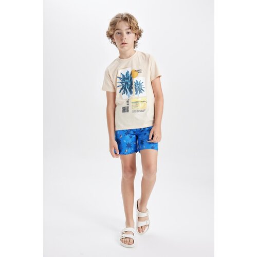 Oversized Palm Printed Short Sleeve T-Shirt Swim Shorts 2-Piece Set Slike