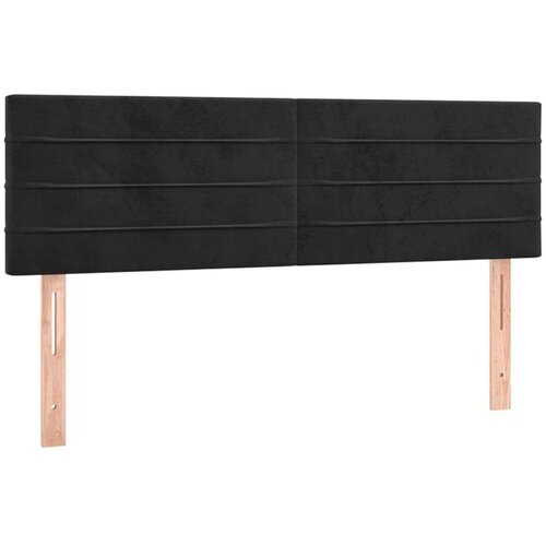  Uzglavlja 2 kom crna 72 x 5 x 78/88 cm bar&amp;scaron;unasta Slike