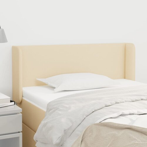 VidaXL Vzglavje z u&amp;scaron;esi krem 103x16x78/88 cm blago Slike