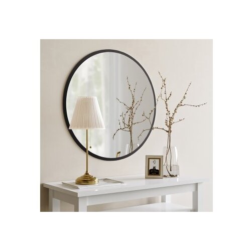 Hanah home yuvarlak mirror - black black decorative mirror Slike