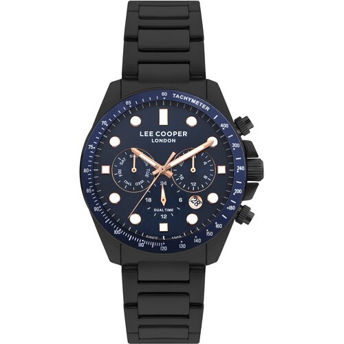 Lee Cooper Muški ručni sat, Kvarcni mehanizam, 44mm, Crno kućište, Crni, LC07829.690 Cene