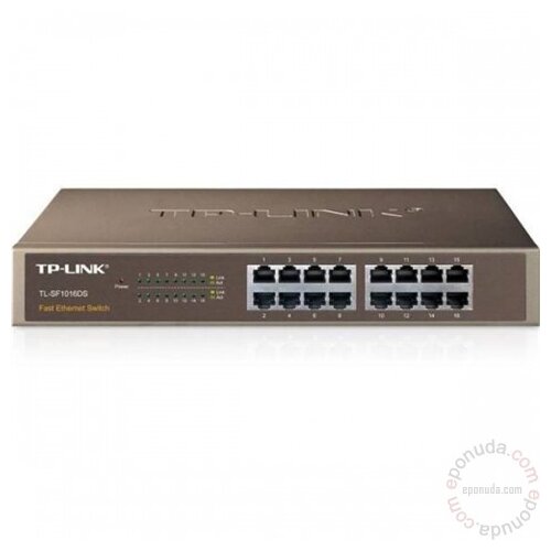 Tp-link TL-SF1016DS 16 Port 100Mbps Rackmount mrežno stikalo / switch - TL-SF1016DS Slike