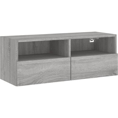 Maison Chic Stenska TV omarica - TV stojalo - Televizijska omarica siva sonoma 80x30x30 cm inženirski les, (21701754) Slike