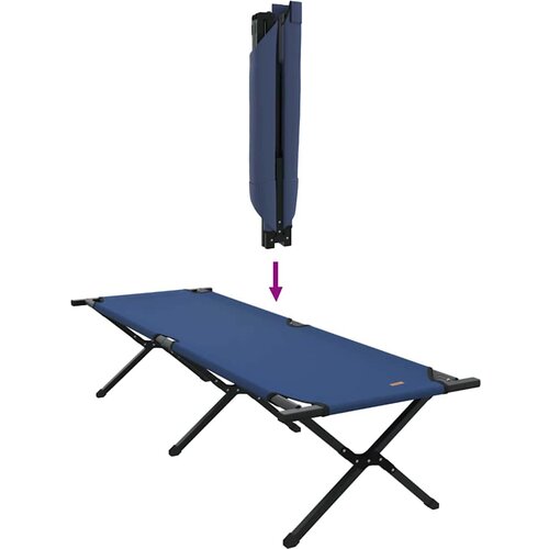  Sklopivi kamperski krevet Plava 193 x 69 x 45 cm Oxford tkanina Slike