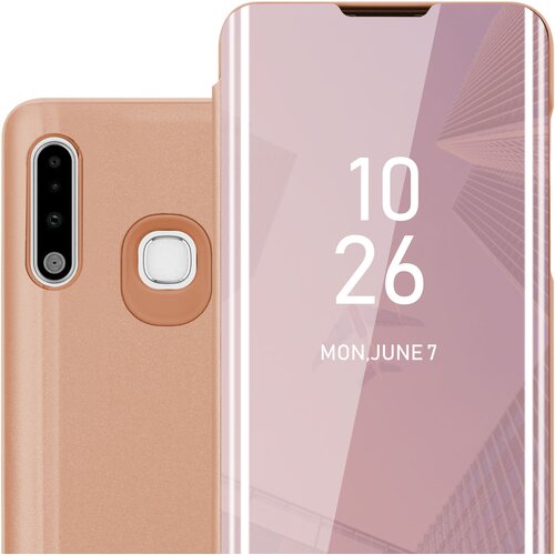 Cadorabo CARE, združljiv s Samsungom v Kunzit Pink - prozorno za zaščito z ogledalom z zrcalo z funkcijo stojala 360 stopinj zaščita, (20571088) Cene
