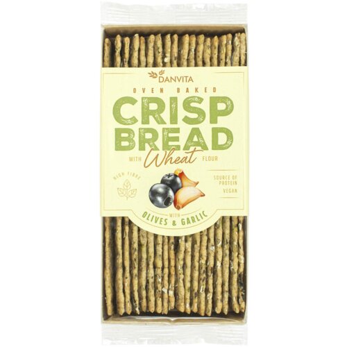  DANVITA Crisp bread hrskave pločice maslline beli luk 130g Slike
