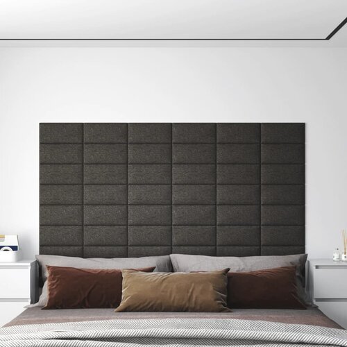 vidaXL Stenski paneli 12 kosov temno sivi 30x15 cm blago 0,54 m² Cene