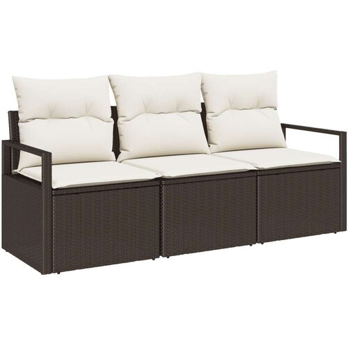  Set vrtnog kauča s jastučićima smeđi poli ratan  dvosed s jastučićima smeđi poli ratan Cijene