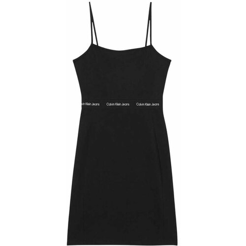 Calvin Klein crna haljina sa logo trakom CKJ20J219644-BEH Slike