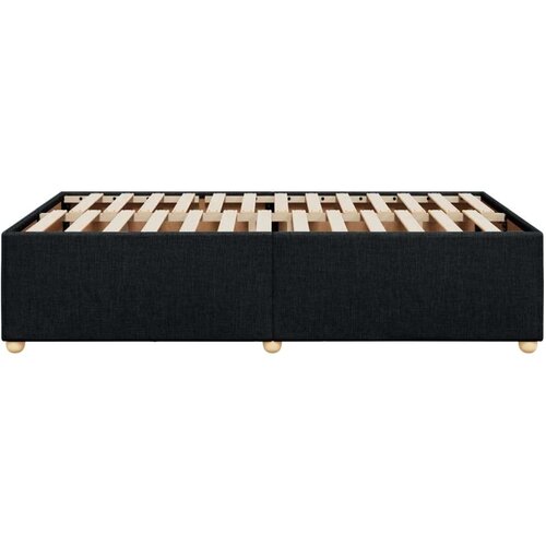 VidaXL Okvir kreveta crni 120 x 190 cm od tkanine Slike