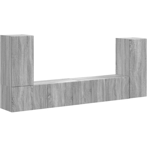  Set TV komoda 4 pcs Siva Sonoma Konstruirano drvo Slike