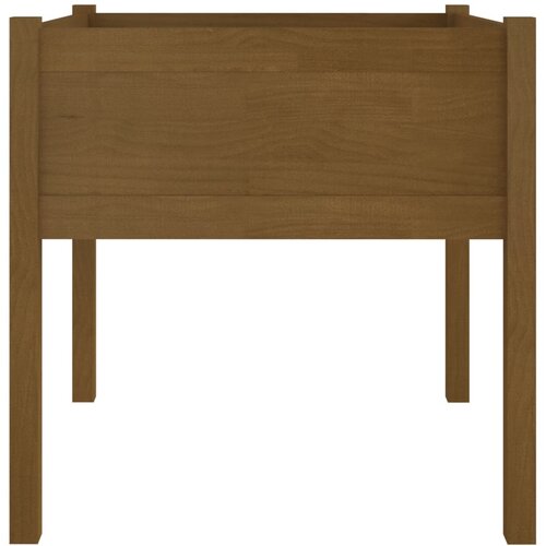  Vrtna sadilica smeđa boja meda 70x70x70 cm od masivne borovine Slike