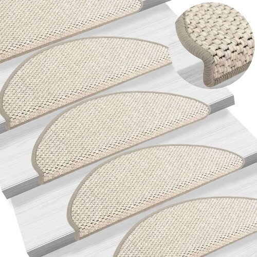  Samolepilne preproge za stopnice sisal 15 kosov 65x21x4 cm, (20753602) Cene