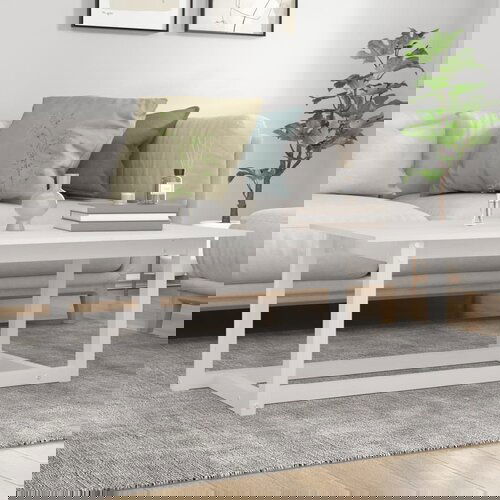 The Living Store Klubska mizica bela 110x55x45 trdna borovina - Klubska Mizica, (21573405) Slike