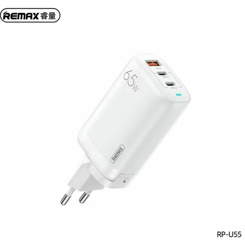 Remax Polnilec / adapter USB-A / USB-C, GaN, PD, 65 W