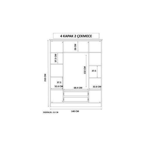 Hanah home ormar mat bele boje rb 063 02 Slike