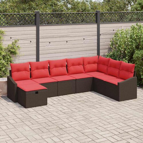  Sjedeća garnitura za vrt 8 kom. poliratan Siva 288,5 x 178,5 x 85 cm Cijene
