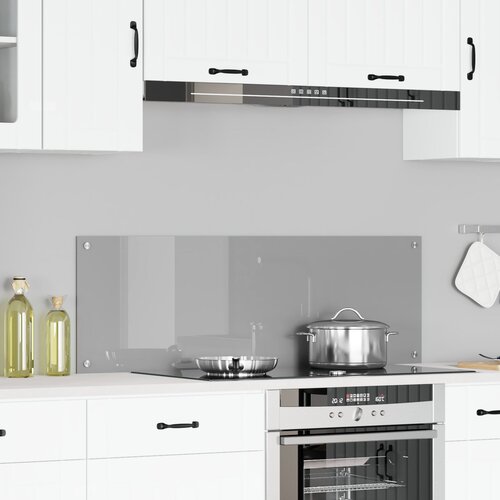 vidaXL Kuhinjski backsplash Svetlo siva Steklo 120 x 40 cm Vzdržljiv Cene
