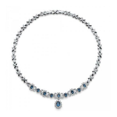  Ženska oliver weber princess montana ogrlica sa swarovski plavim kristalima ( 12032.207 ) Cene