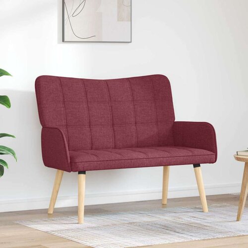  Kauč za dvoje boja crnog vina 115 x 61 x 87 cm tkanina Cijene
