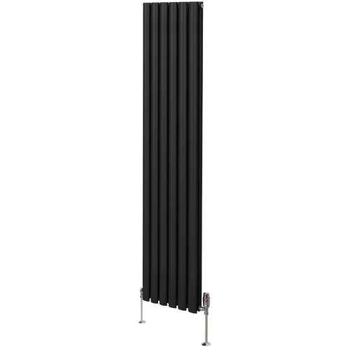 Monster ovalni stebrični radiator in ventili - 1800 mm x 360 mm &amp;ndash; črn, (21569867) Slike
