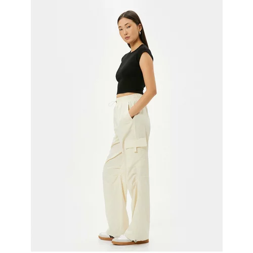 Koton Parachute Trousers with Cargo Pocket and Elastic Waist with Stopper