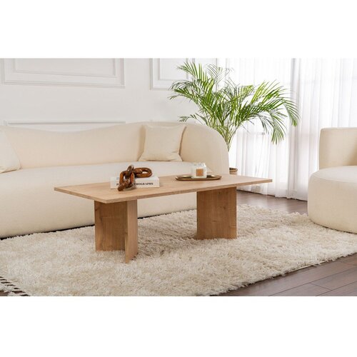 Kalune Design Klubska mizica v hrastovem dekorju v naravni barvi 60x119 cm Sabin &amp;ndash; Slike