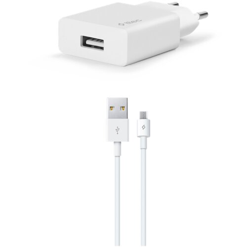 Ttec Punjač Zidni - Output 1xUSB 2,1A - +MicroUSB cable 1,2m - White Cijene