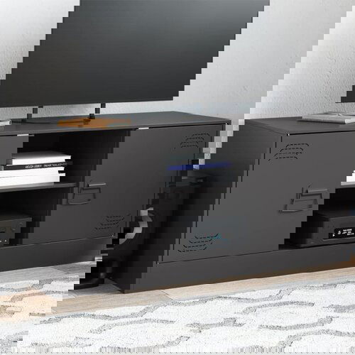 VidaXL TV ormarić crni 99 x 39 x 44 cm čelični Slike