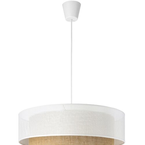  Visilica na sajli BORHO 1xE27/60W/230V &amp;Oslash; 40 cm bela/juta Slike