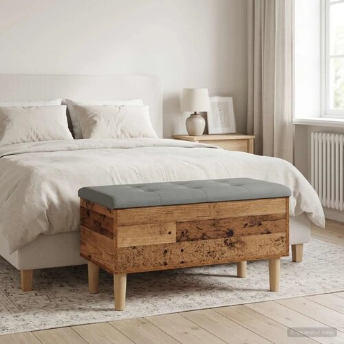  Klupa za odlaganje s jastučićem Staro drvo 82 x 42 x 46 cm - Staro drvo 82 x 42 x 46 cm Cijene
