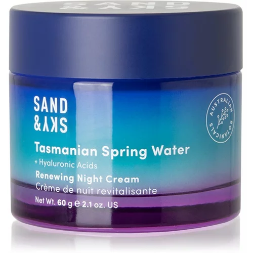 Sand & Sky Tasmanian Spring Water Renewing Night Cream obnovitvena nočna krema 60 g