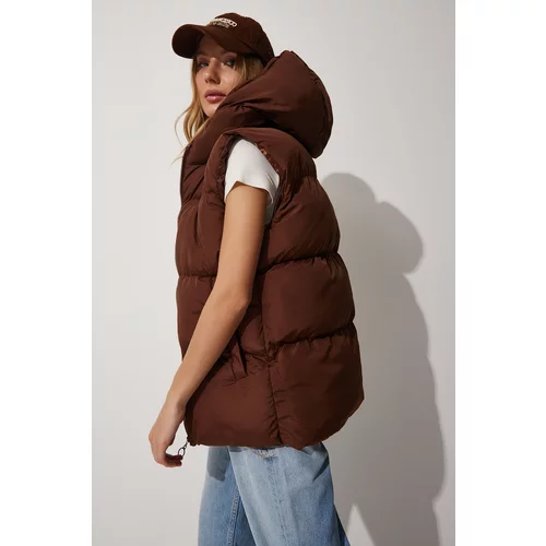 Happiness İstanbul Vest - Brown - Puffer