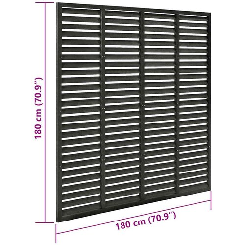 VidaXL Re&amp;scaron;etkasta ograda od WPC-a 180 x 180 cm crna Slike