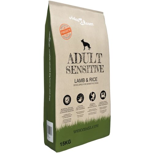 VidaXL Premium suha hrana za pse Adult Sensitive Lamb &amp;amp; Rice 15 kg Slike