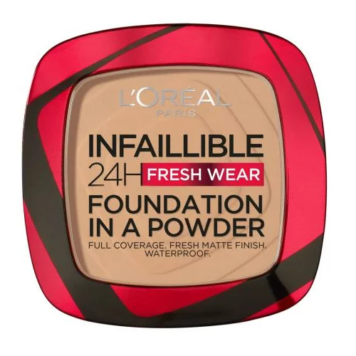 L'Oréal Paris Infaillible 24H Fresh Wear Foundation In A Powder puder za sve vrste kože 9 g Nijansa 140 golden beige