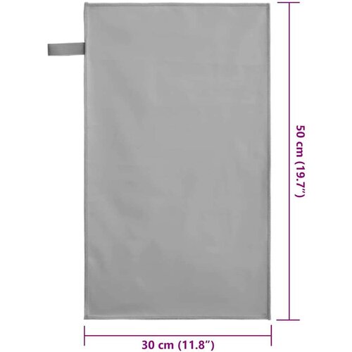 VidaXL Sportski Ručnici 2 pcs Tamno siva 50 x 30 cm Slike