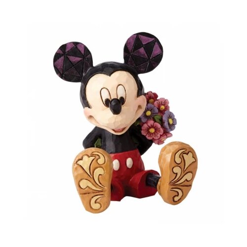 Jim Shore Mickey Mouse with Flowers Mini Figure Slike