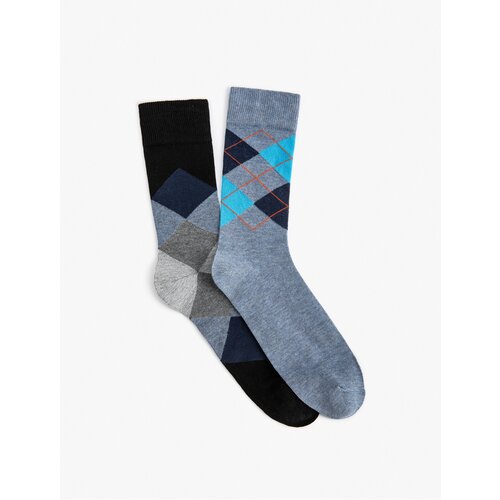 Koton 2-Piece Socks Set Geometric Patterned Slike