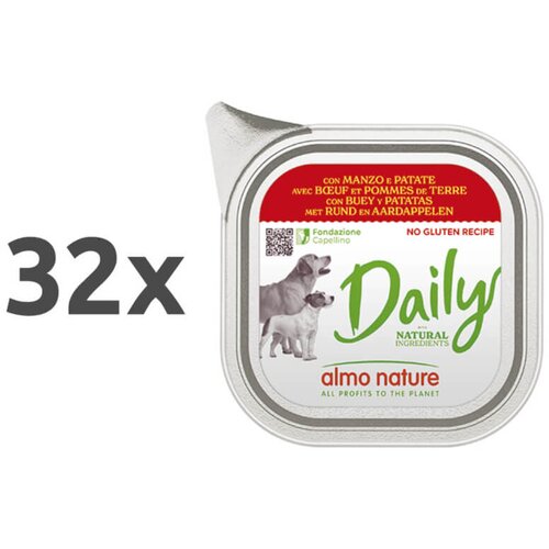 Almo Nature Daily - govedina in krompir - 100 g 32 x 100 g Cene